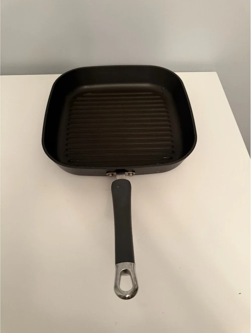 Pampered Chef Retired Black Square Grill Pan Non-Stick Skillet #2868 11” x 11”